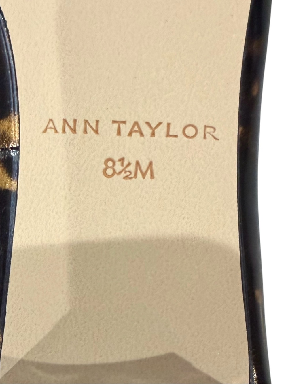 Ann Taylor Tortoise Shell Pumps Size 8.5 Brown Office Business Casual Fall - Picture 10 of 12